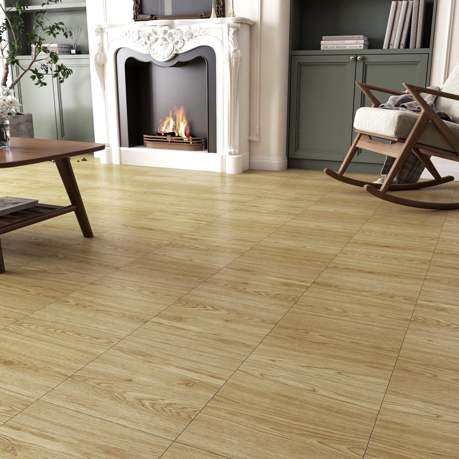 Stickyart Oak Wood Vinyl Flooring Peel and Stick Floor Tile 12"x12" Waterproo…