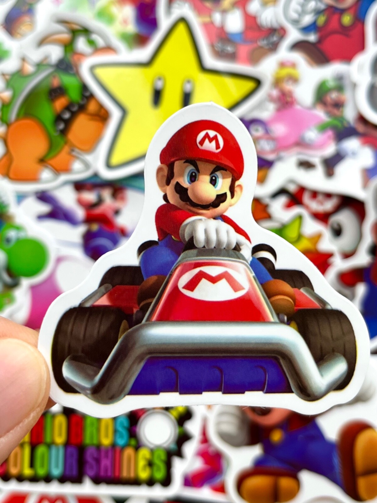 5-100 pcs Super Mario Bros Gamer Stickers, Princess Peach Luigi Laptop Decals