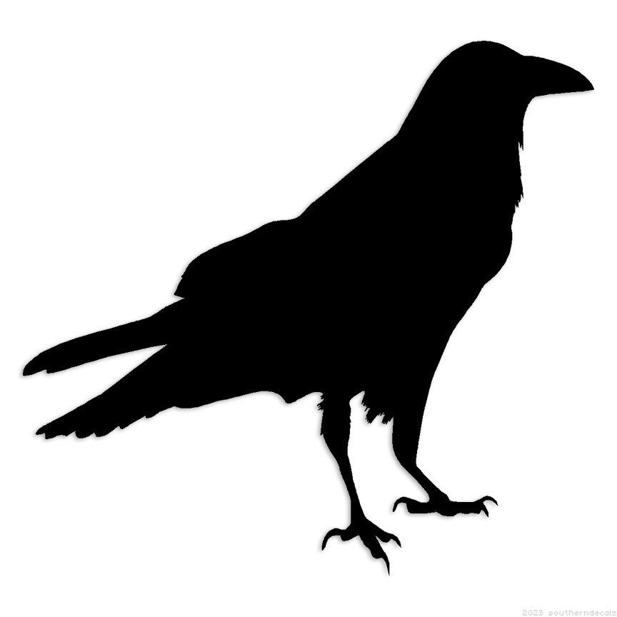 Crow – Decal Sticker – Multiple Colors & Sizes – ebn6142