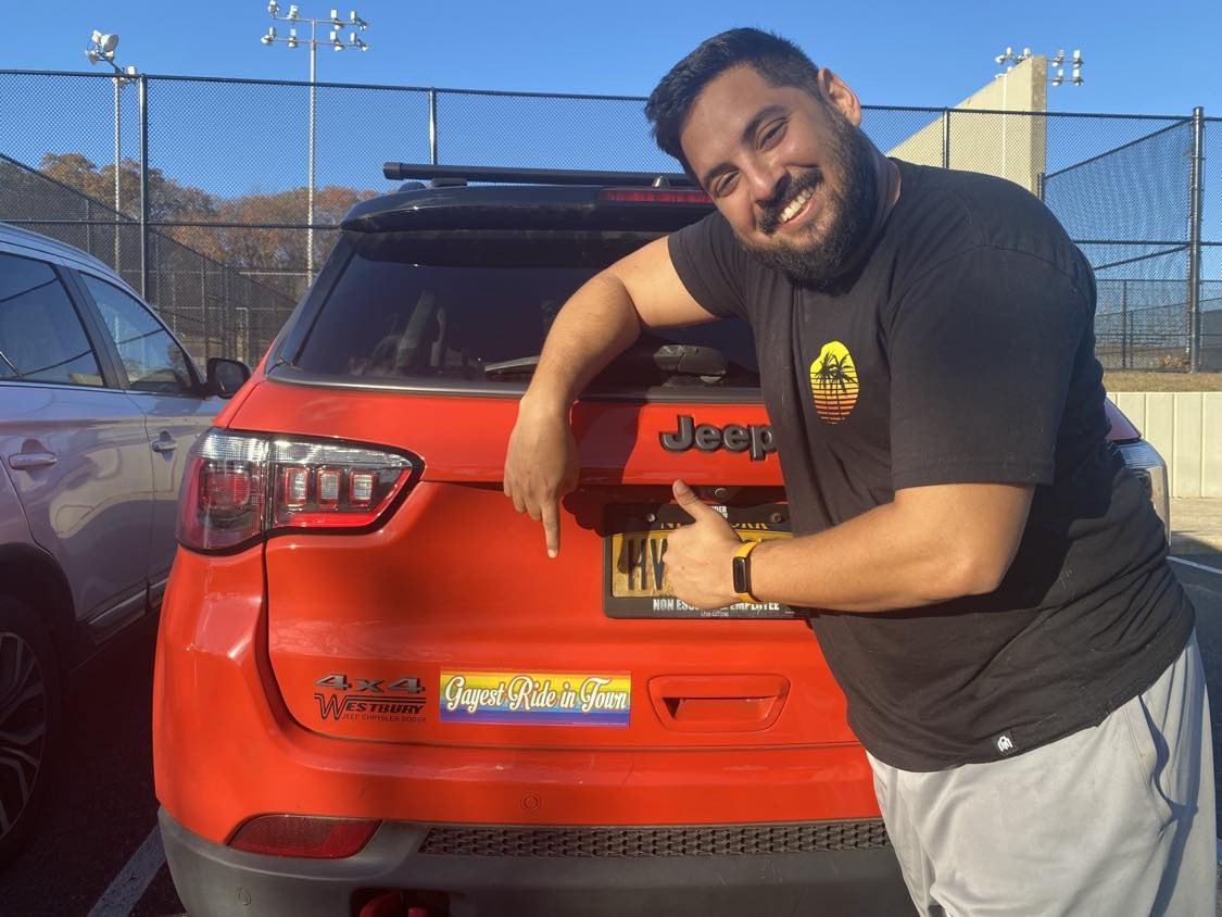 "Gayest Ride In Town" Funny Prank Magnetic Bumper Car Magnet – Made in the USA