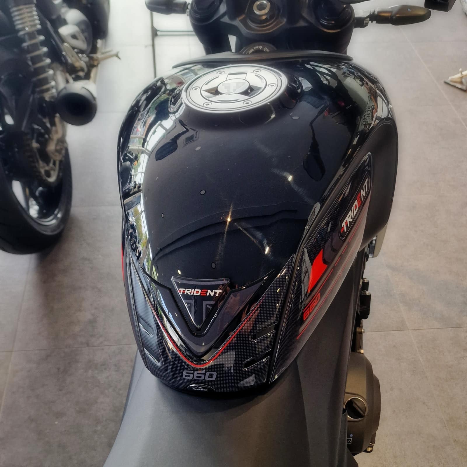 Motorcycle 3D Stickers with Triumph Trident 660 2021-2025. Tank Protector Pro…