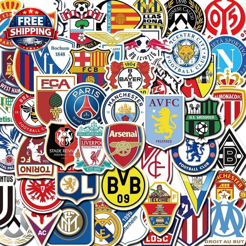 200 PCS World Cup Football Soccer Stickers Soccer Sports Stickers Vinyl Waterpro