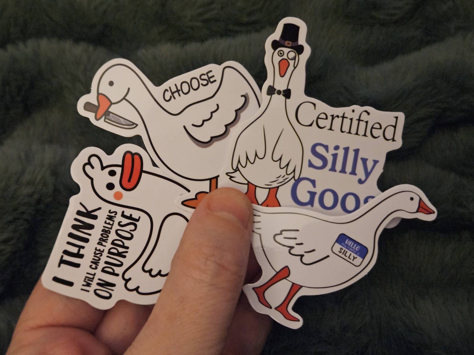 Certified Silly Goose Stickers Funny Decals Gag Gift Jam Band Slaps 4 Set NEW!🪿
