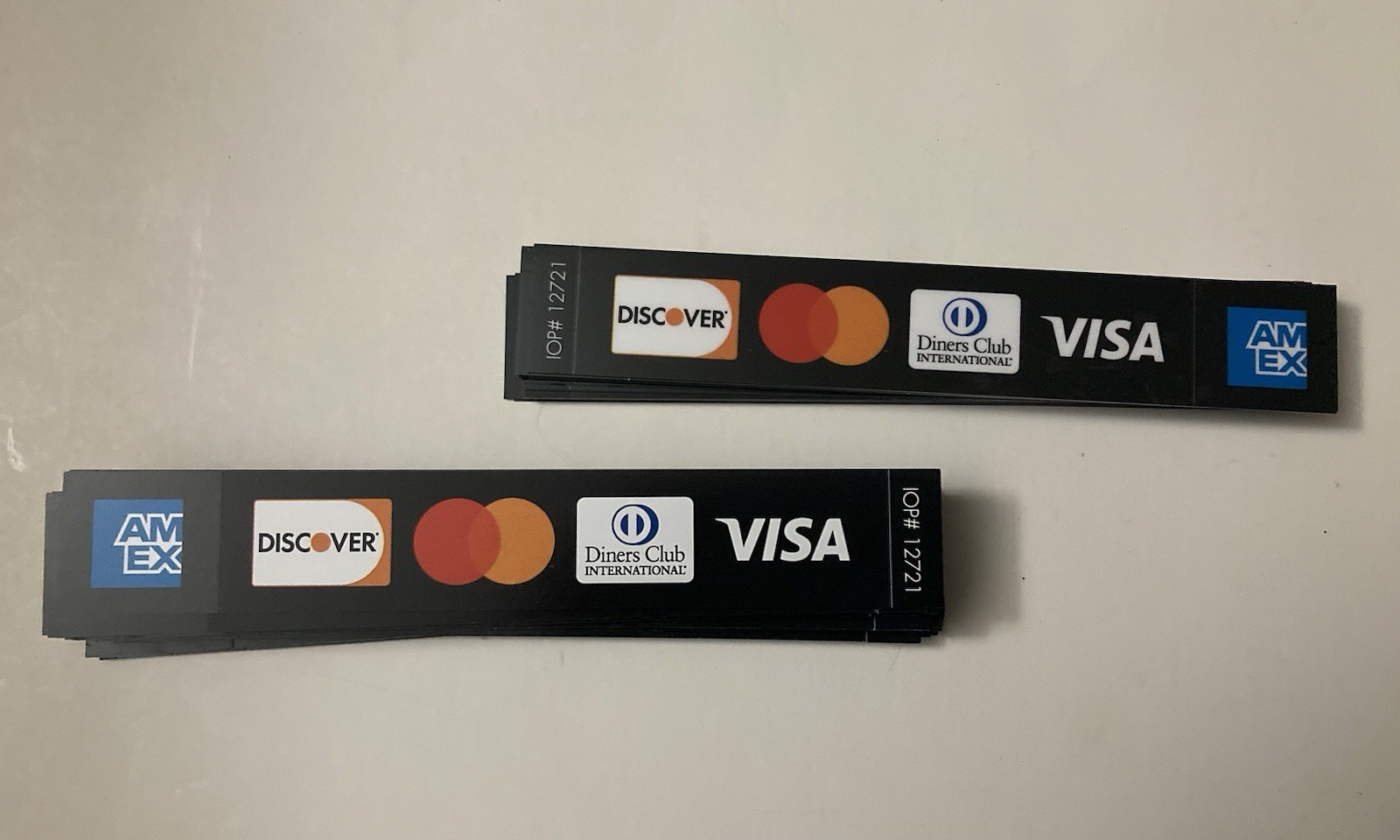 Credit Card Mobile Payment Sign Vinyl Sticker – Visa MasterCard Discover AmEx