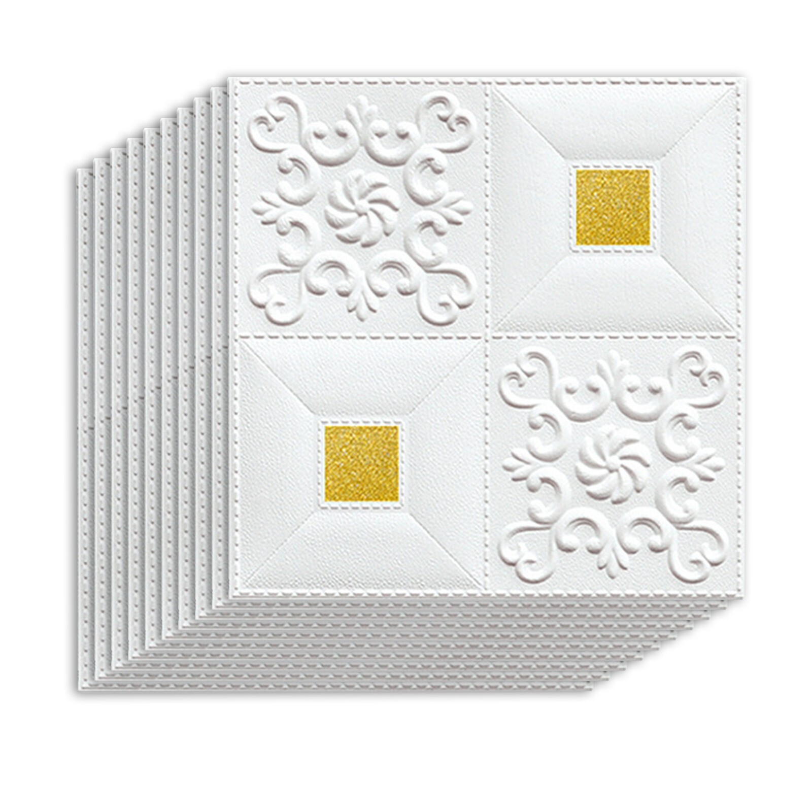 10 Pcs 3D Wall Panels Self-adhesive Tile Brick Sticker Foam Wallpaper Waterpro4Z