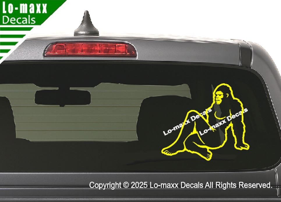 Sassy Squatch Bigfoot Vinyl Decal Funny Die Cut Sticker for Car Laptop Toolbox
