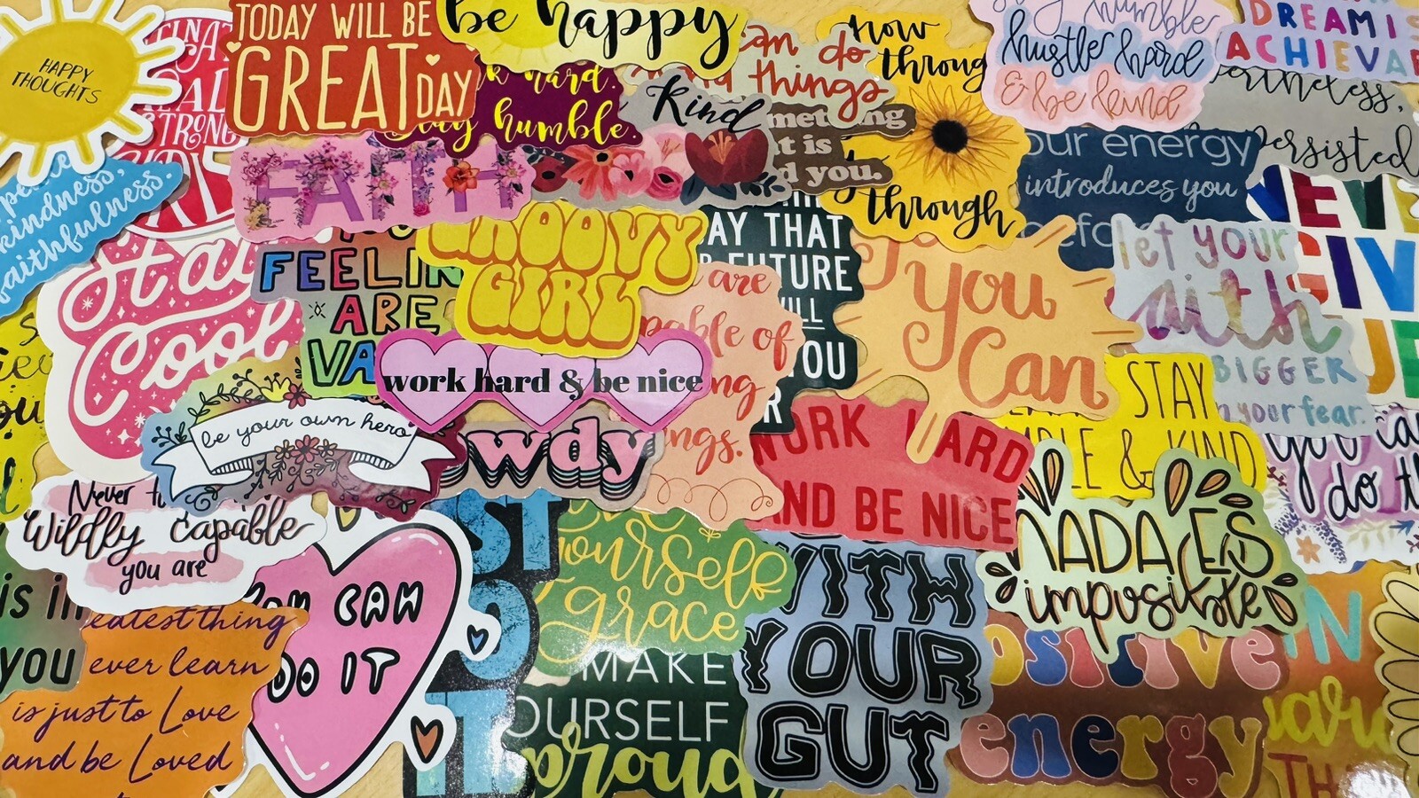 Buy 1, Get 1 Free Motivational / Inspiring Stickers – 50 Total Stickers Included