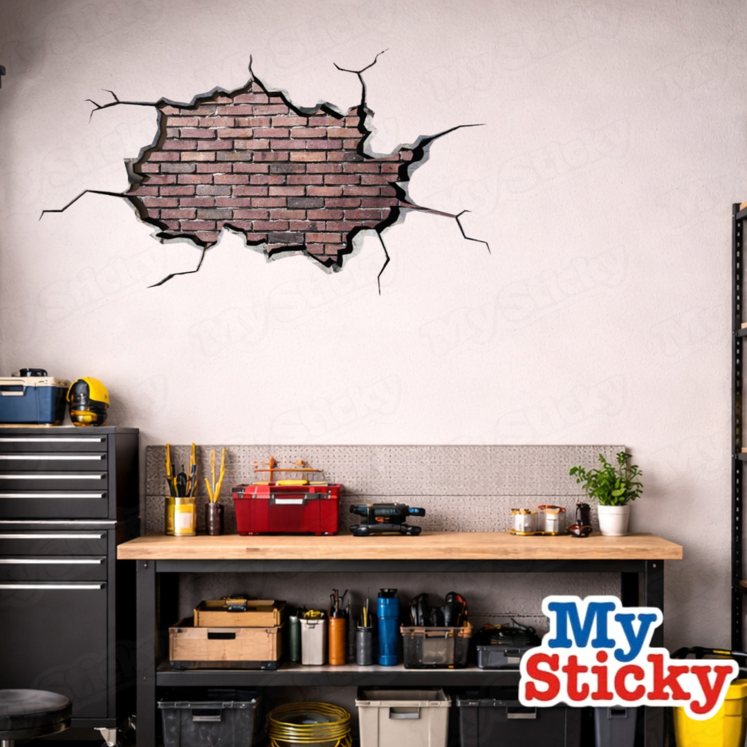 BRICK WALL Art Sticker Wall Decal Removable Room Decor MySticky Room Design