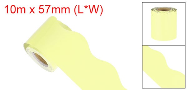 Bulletin Board Border, 32.8Ft x 2.24Inch Classroom Border Trim, Light Yellow
