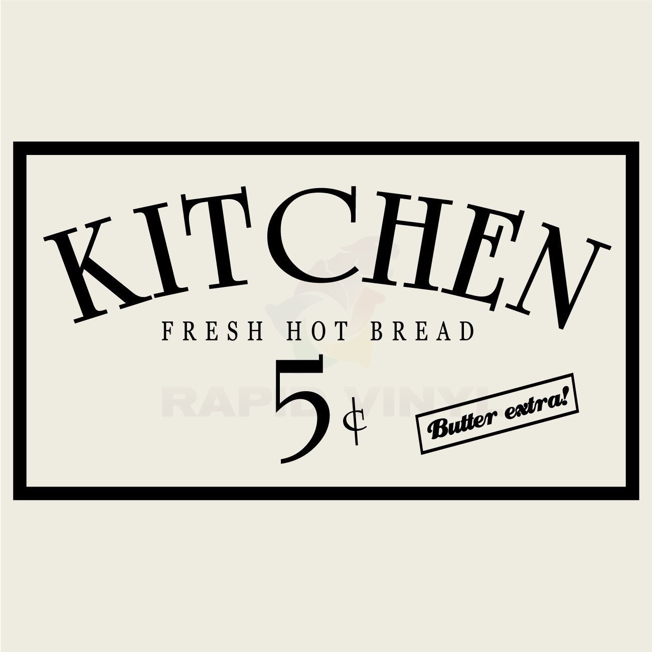 KITCHEN FRESH HOT BREAD BUTTER XTRA Wall Decal Wall Sticker Home Family Wall Art