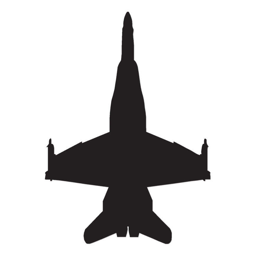 Fighter Jet Plane – Vinyl Decal Sticker – Multiple Colors & Sizes – ebn2830