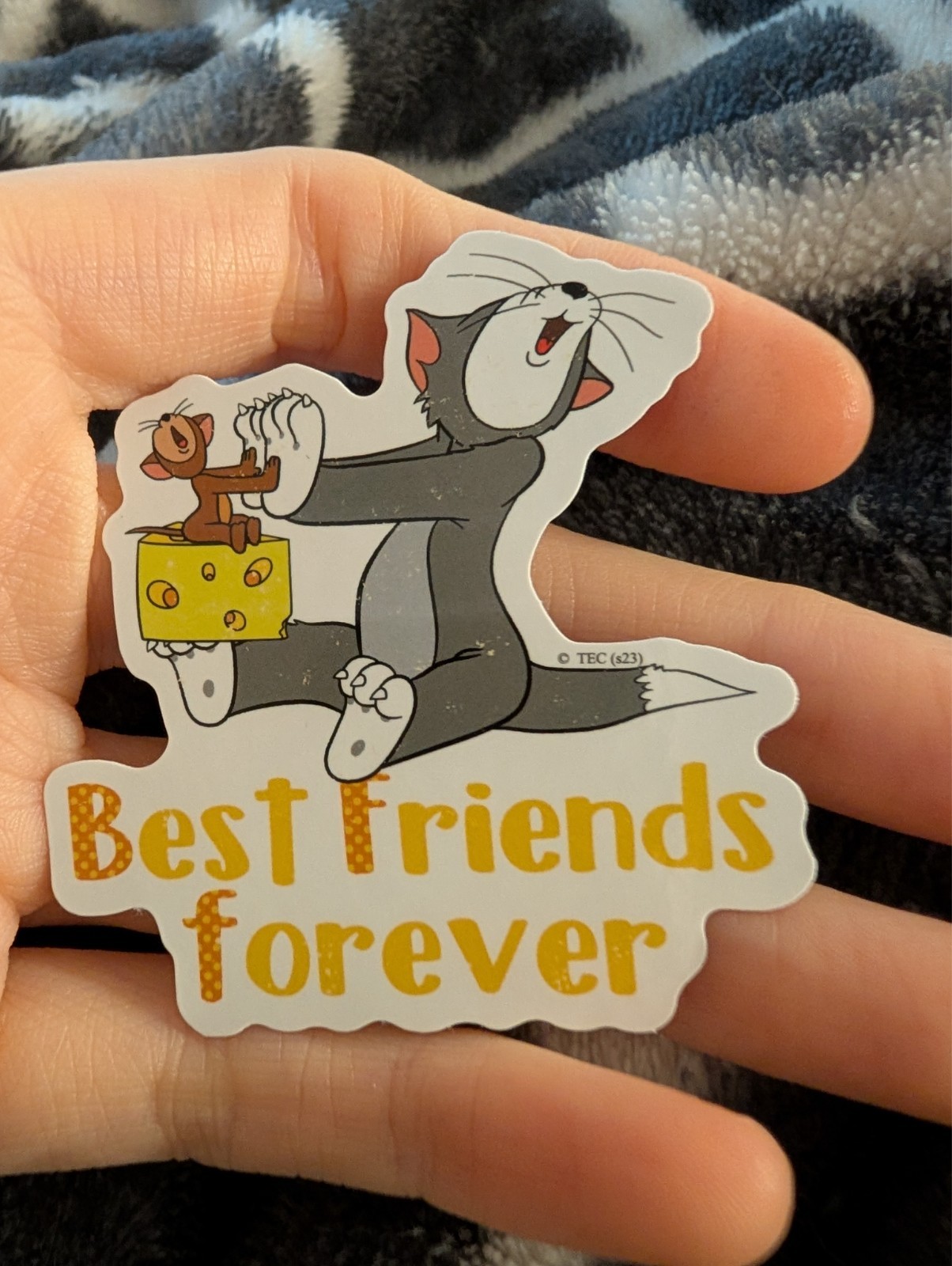 Tom and Jerry, vintage cartoon, sticker, best friends