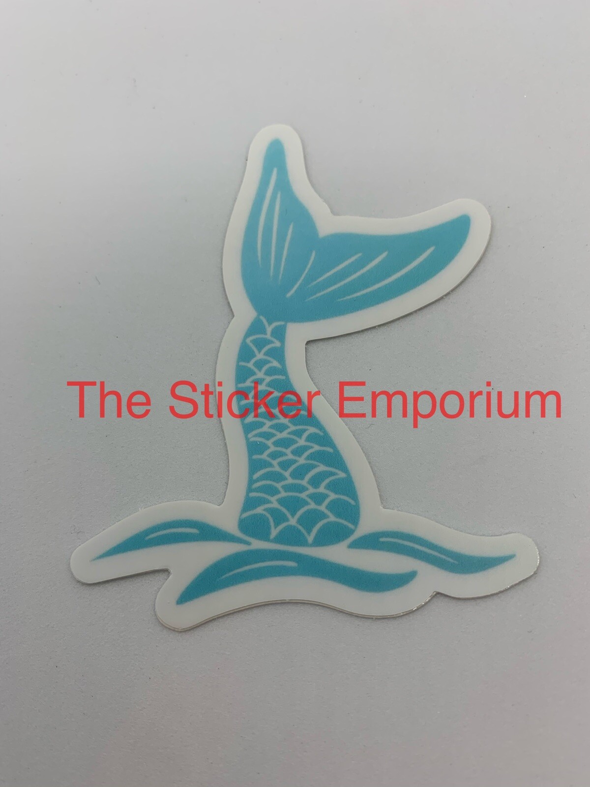 Mermaid Tail Teal Blue Sticker Ocean Beach Nautical Sailing Aesthetic Decal