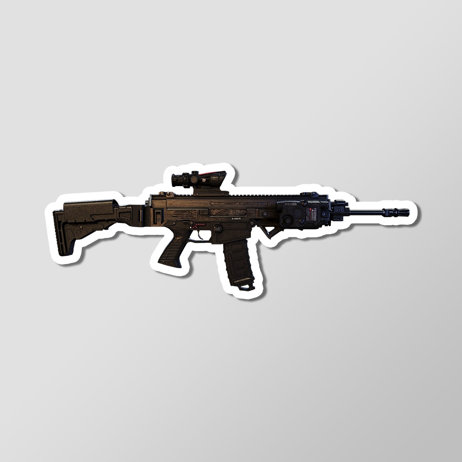 Bren 805 Rifle Gun – Laptop Sticker Vinyl 4" Wide