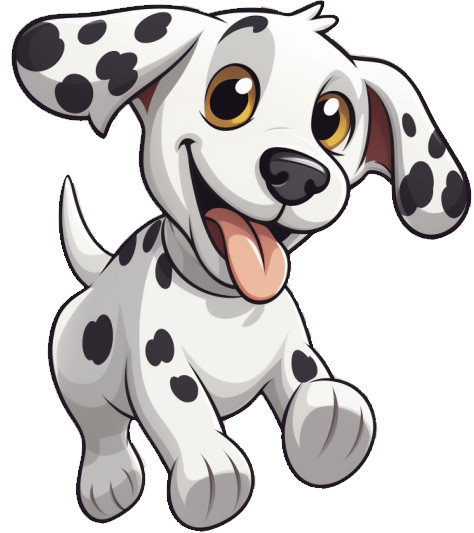 Set of 2 Dalmatian Dog Decal Stickers with Free Custom Text