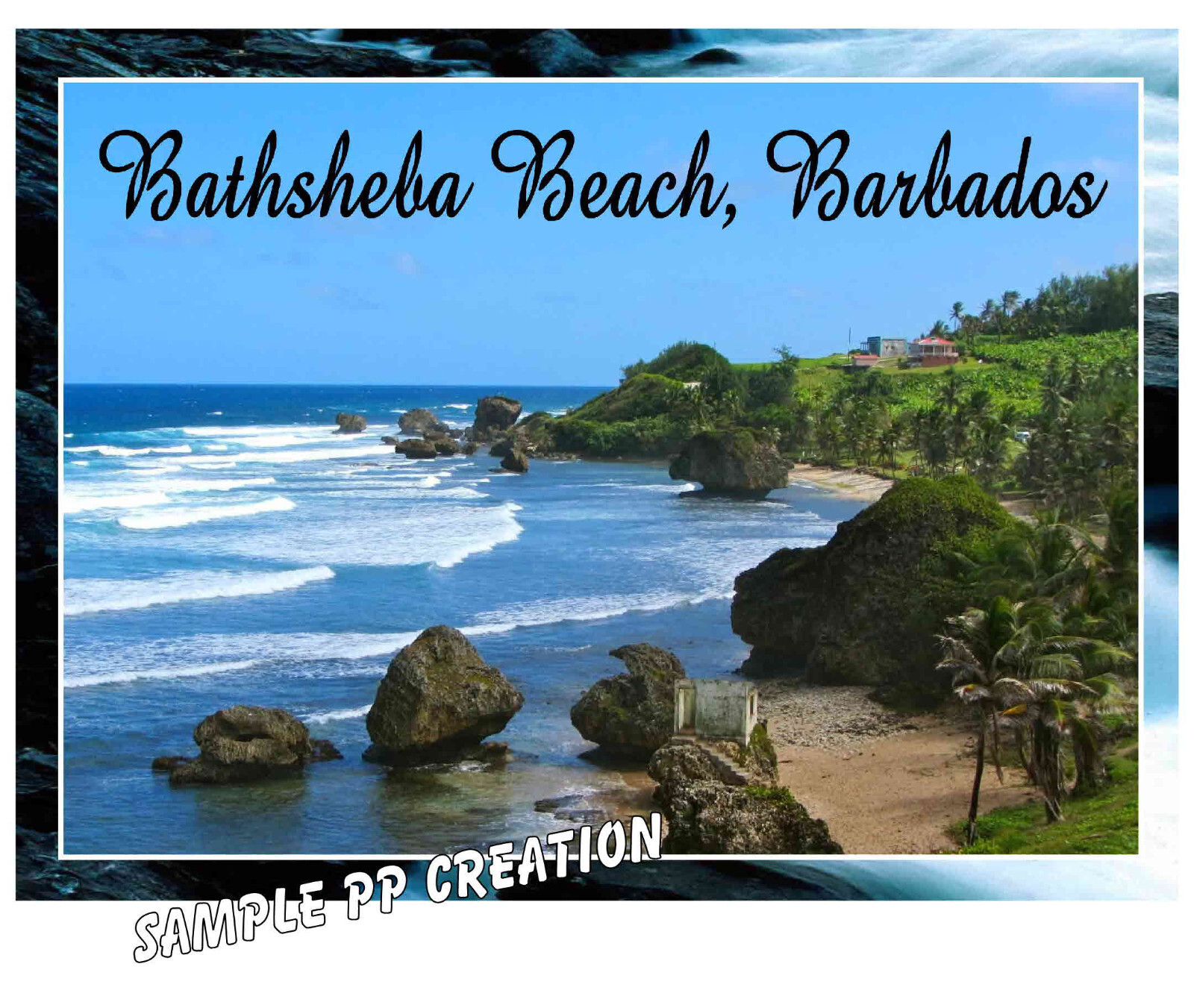 BATHSHEBA BEACH BARBADOS photo fridge MAGNET 4 X 3 inches TRAVEL