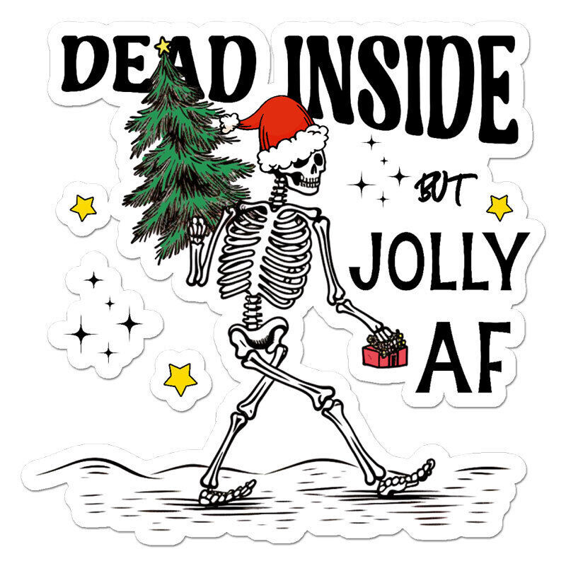 Christmas Dead Inside Sticker Decal