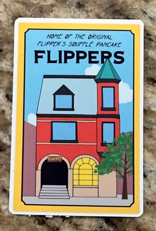 Flipper's Souffle Pancake Toronto Canada Custom Design Stickers