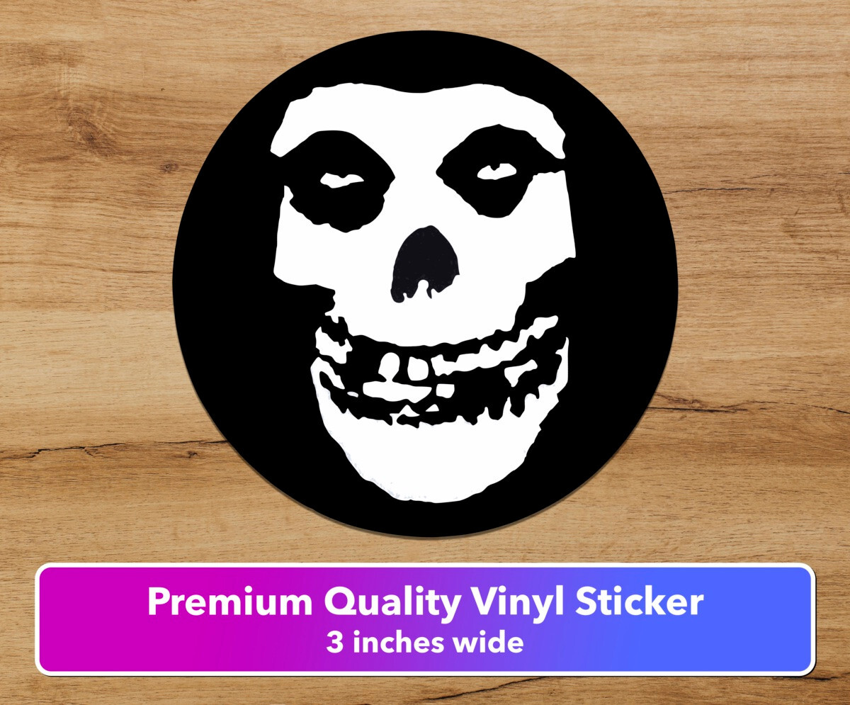 Misfits Skull Music Premium Vinyl Decal Sticker 3 inches Free Shipping Punk Rock