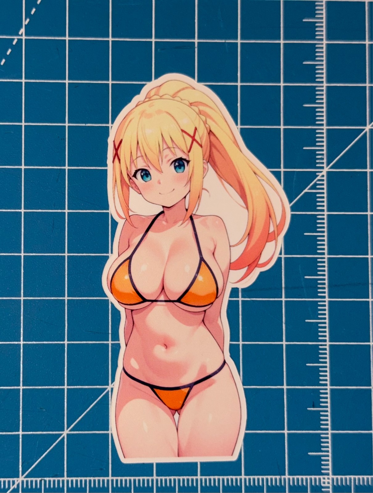Darkness Konosuba Bikini Vinyl Sticker – Water-Resistant & Tear-Resistant Anime