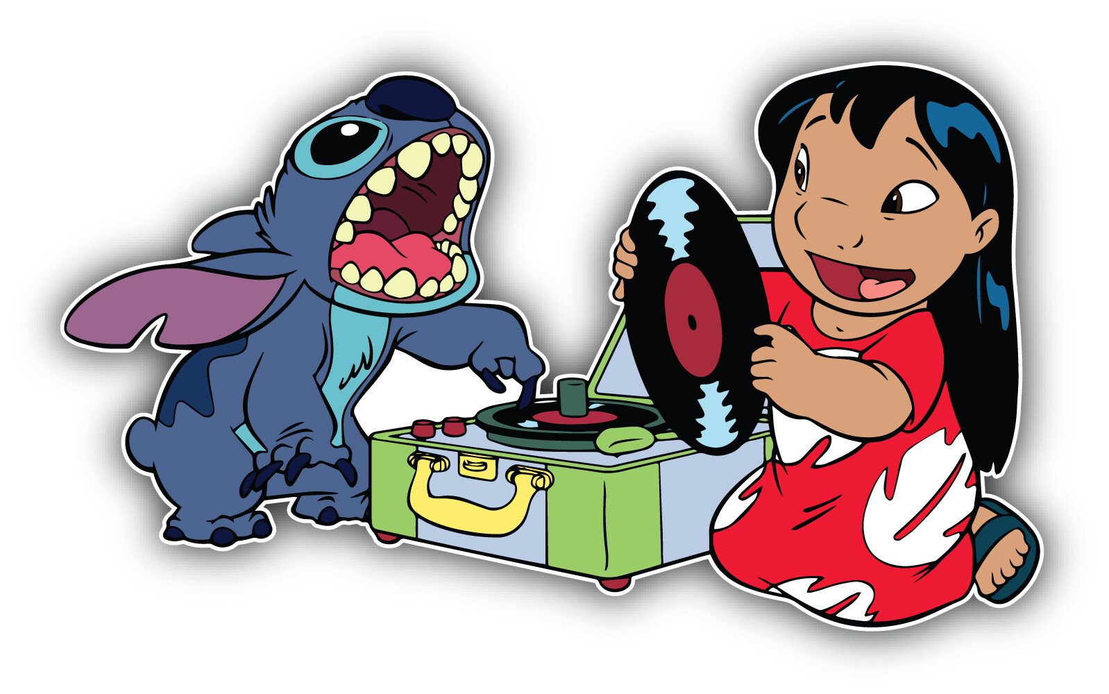 Lilo & Stitch Cartoon Music Sticker Bumper Decal – "SIZES"