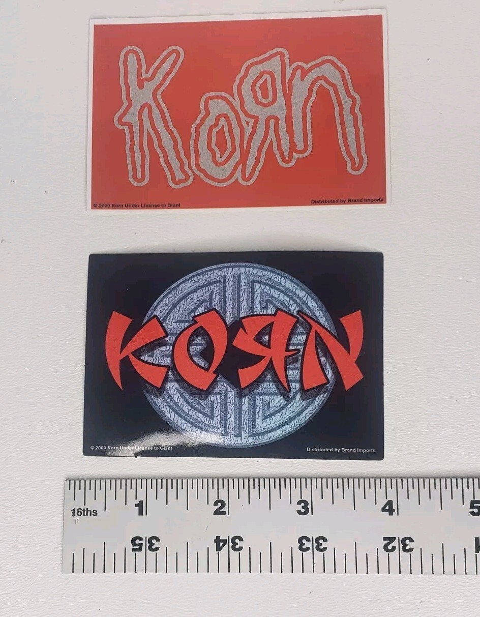2 Korn Band Vinyl Decal Sticker Concert Official Y2K Rock Heavy Metal