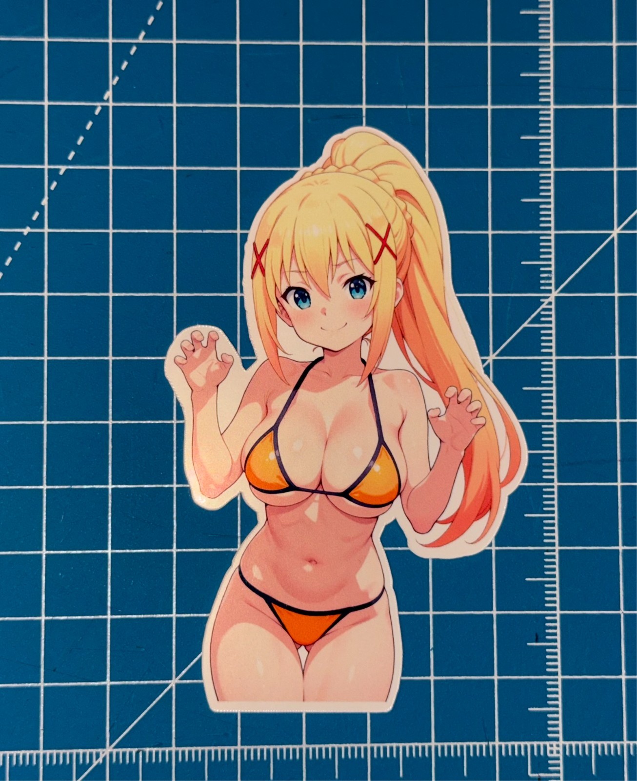 Darkness Konosuba Bikini Vinyl Sticker – Water-Resistant & Tear-Resistant Anime