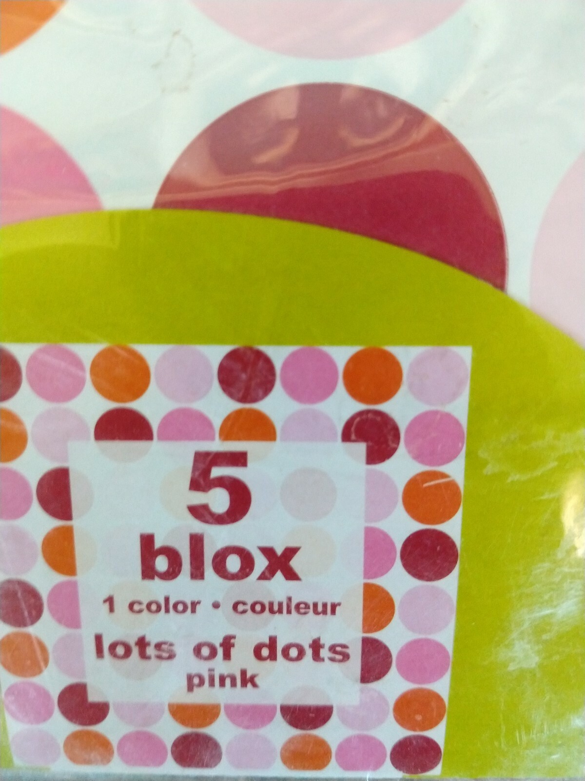 Brewster Wall Pops 5 Blox One Package Lots Of Dots Pink