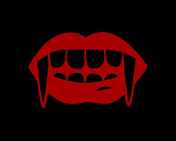 SEXY VAMPIRE LIPS FANGS Vinyl Decal Car Window Wall Sticker CHOOSE SIZE COLOR