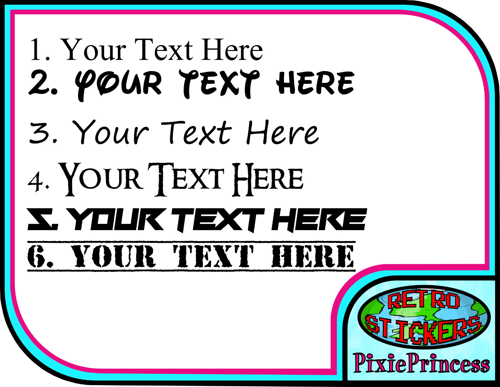 Personalised Business Sticker Car Custom Vinyl Decal Design Your Own Logo Quote