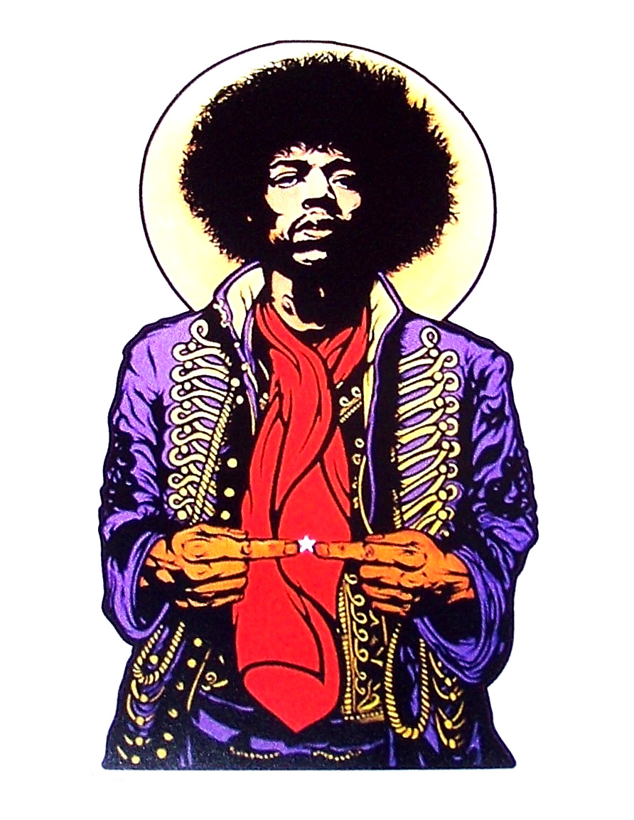 JIMI HENDRIX Logo Die Cut Large Sticker Decal Music Band Classic Rock