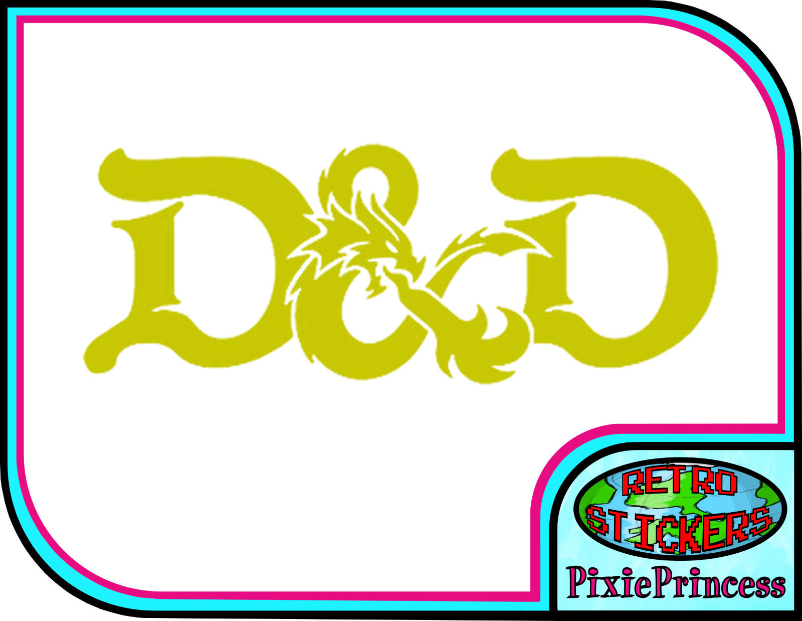 D&D Dungeon and Dragons Logo C Vinyl Sticker Board Game RPG Wall Window game