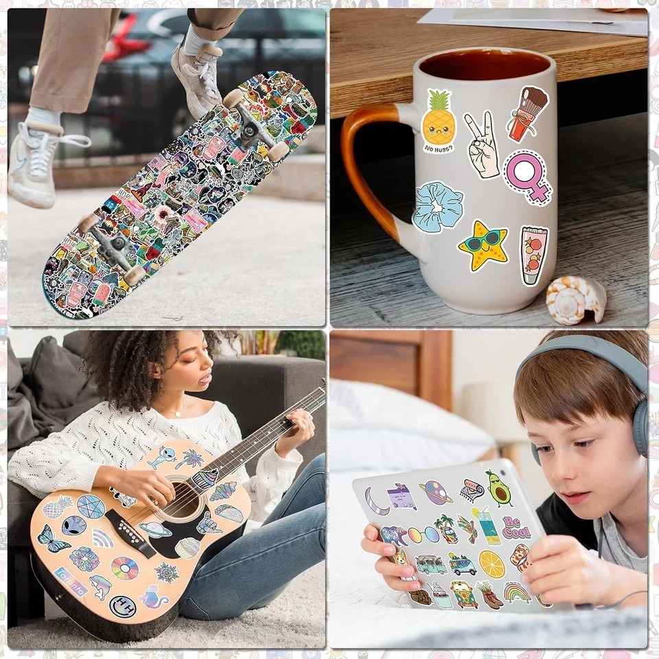 600 PCS Stickers Pack，Cute Colorful Waterproof Stickers，Vinyl Art Stickers.Stick