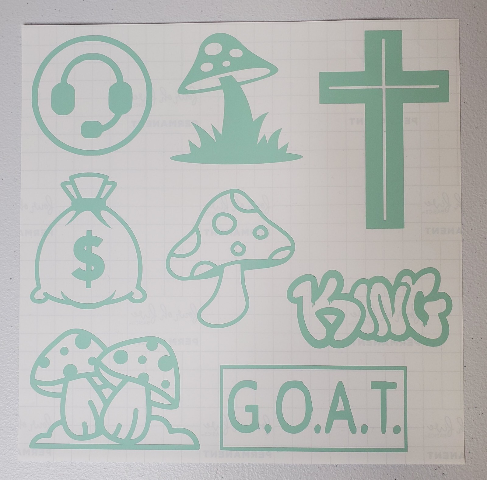 Glow In The Dark Vinyl Decals Gamers Lit Studios Medium Decor New Full Sheets
