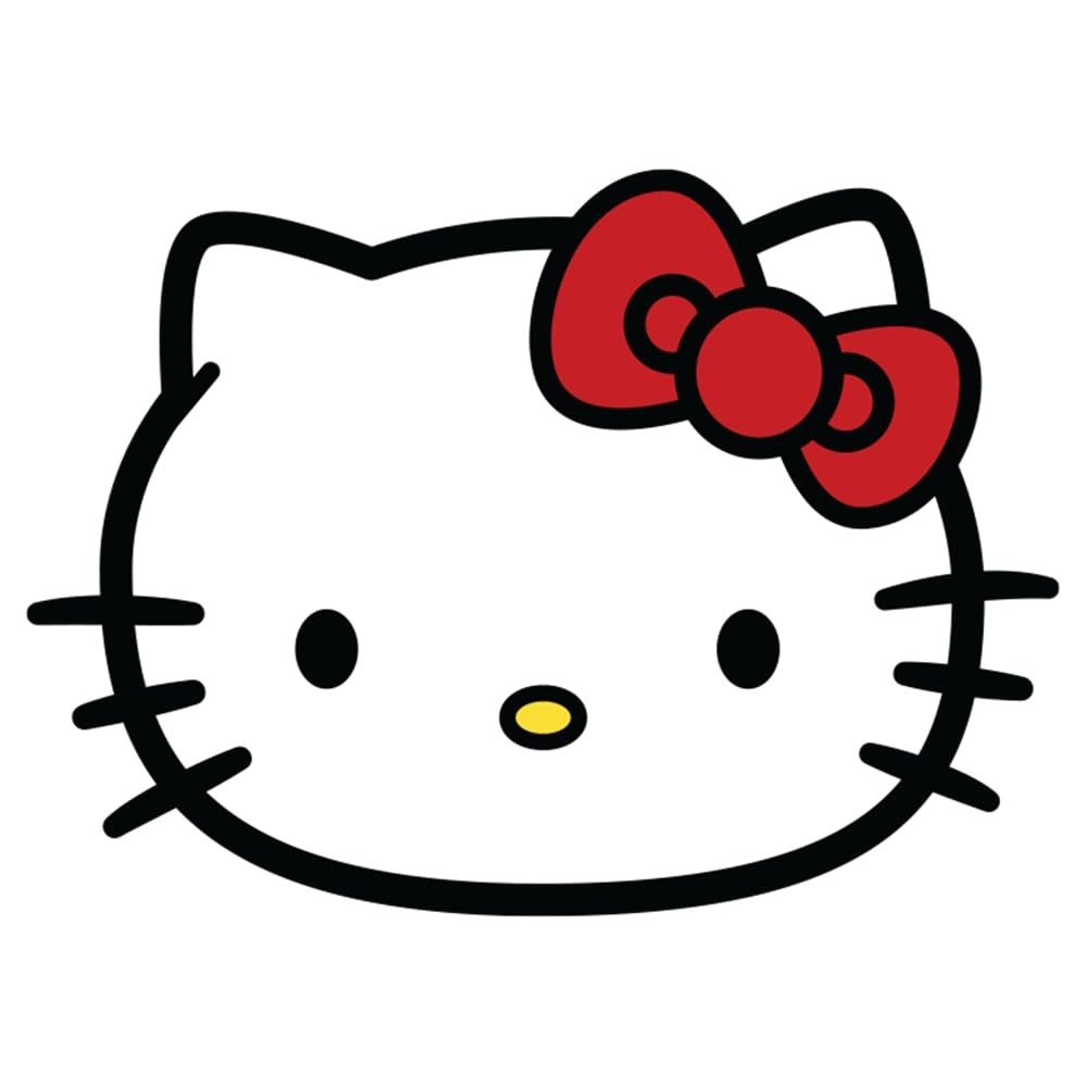 5PCS Hello Kitty Sticker 3W x 2.4H in Waterproof Glossy for Laptop Car Cup Wall
