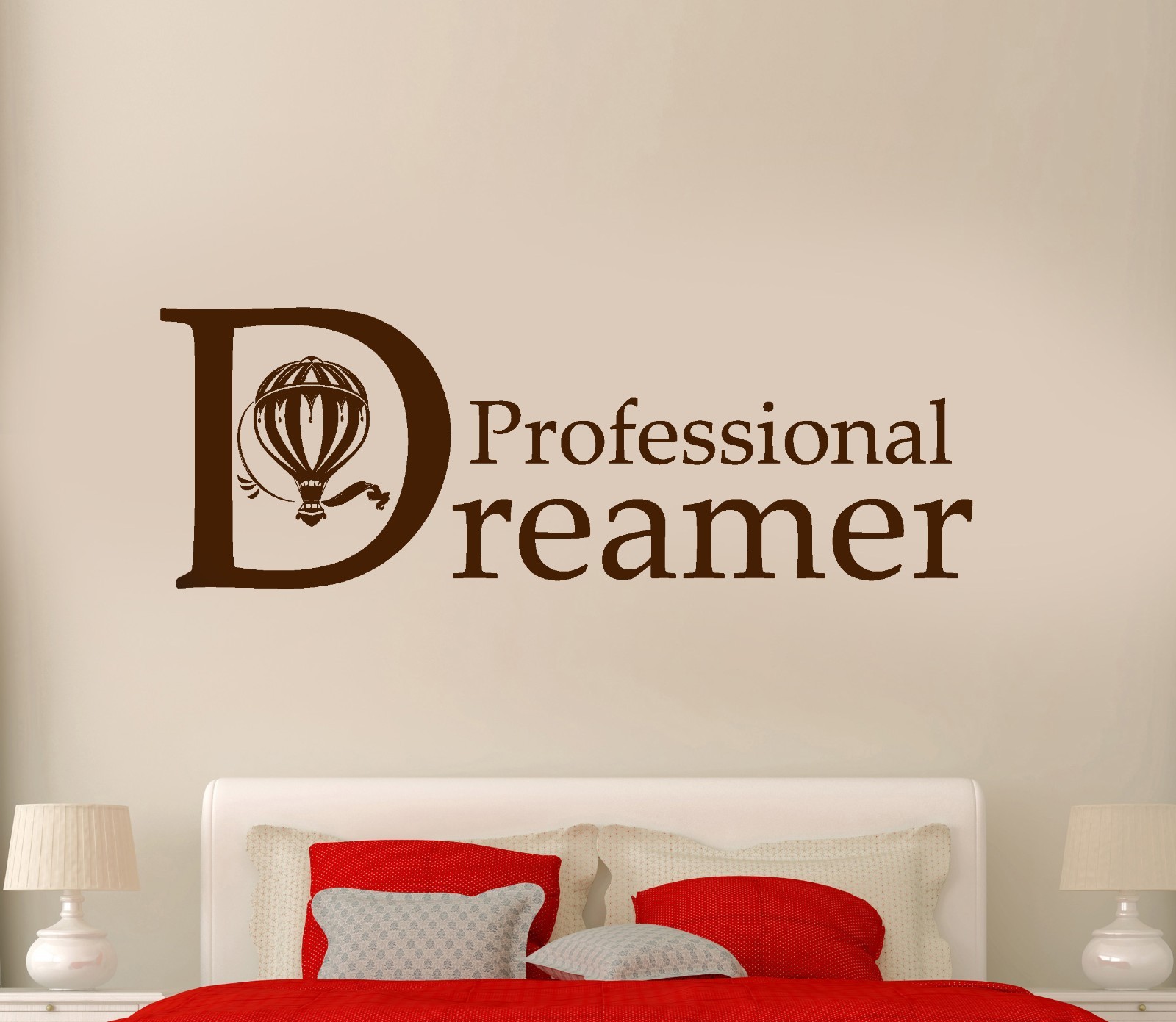 Wall Vinyl Decal Quotes Professional Dreamer Bedroom Amazing Words z3882