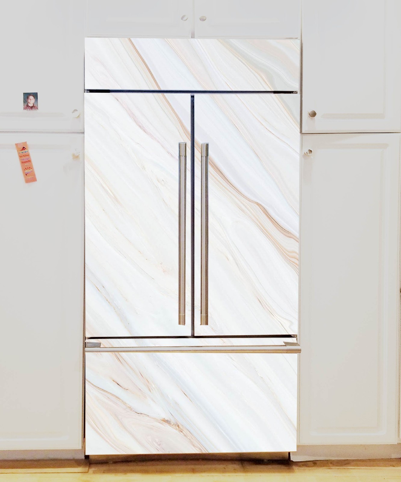Marble Refrigerator Skin Wrap, Stylish Kitchen Upgrade