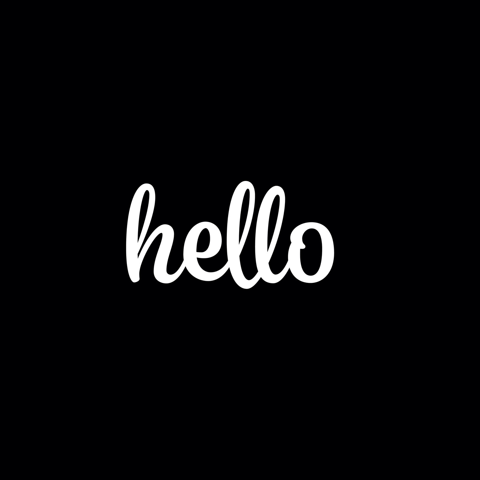 Cute Hello White Color Script Font Door Vinyl Decal for Front Door! 3.5" x 7.5"
