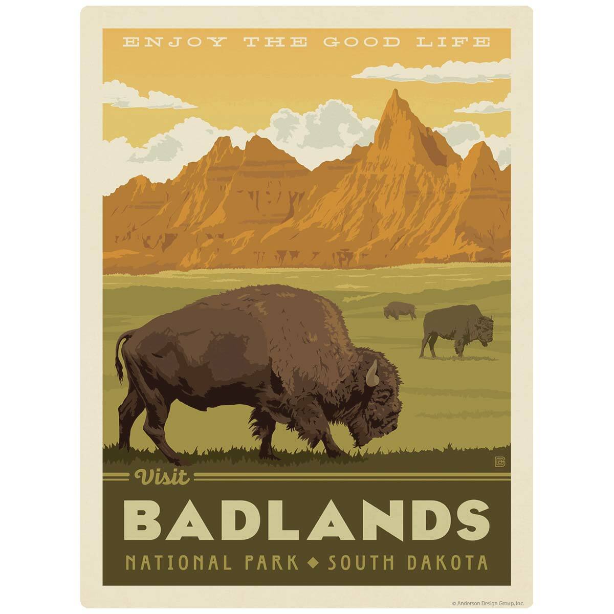 Badlands National Park South Dakota Decal Peel and Stick