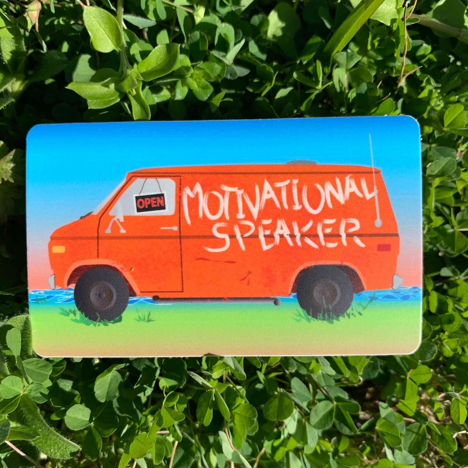 Motivational Speaker Van Premium Stickers & Magnets / Down By The River, Funny