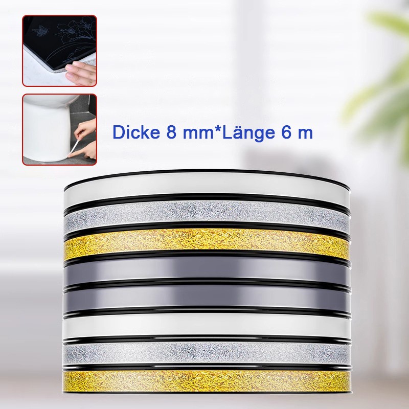 Kitchen Caulk Tape Sealant Strip Ceramic Tile Mildewproof Gap Tape 8mm*6m