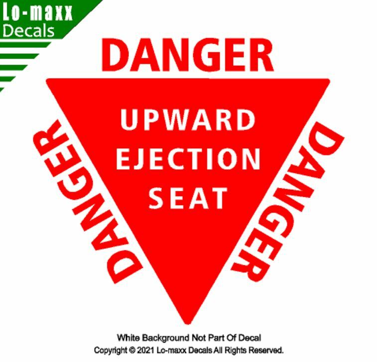 Danger Upward Ejection Seat USAF Military Aircraft Markings Die Cut Vinyl Decal