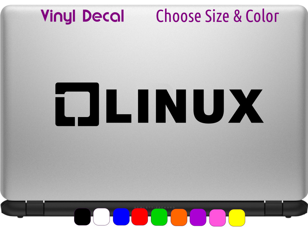 LINUX open source logo Vinyl Decal Laptop Car Window Sticker CHOOSE SIZE COLOR