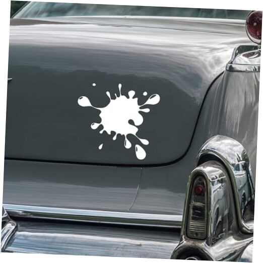 Creative Ink Splatter Car Sticker Decal, Vinyl Waterproof Reflective White