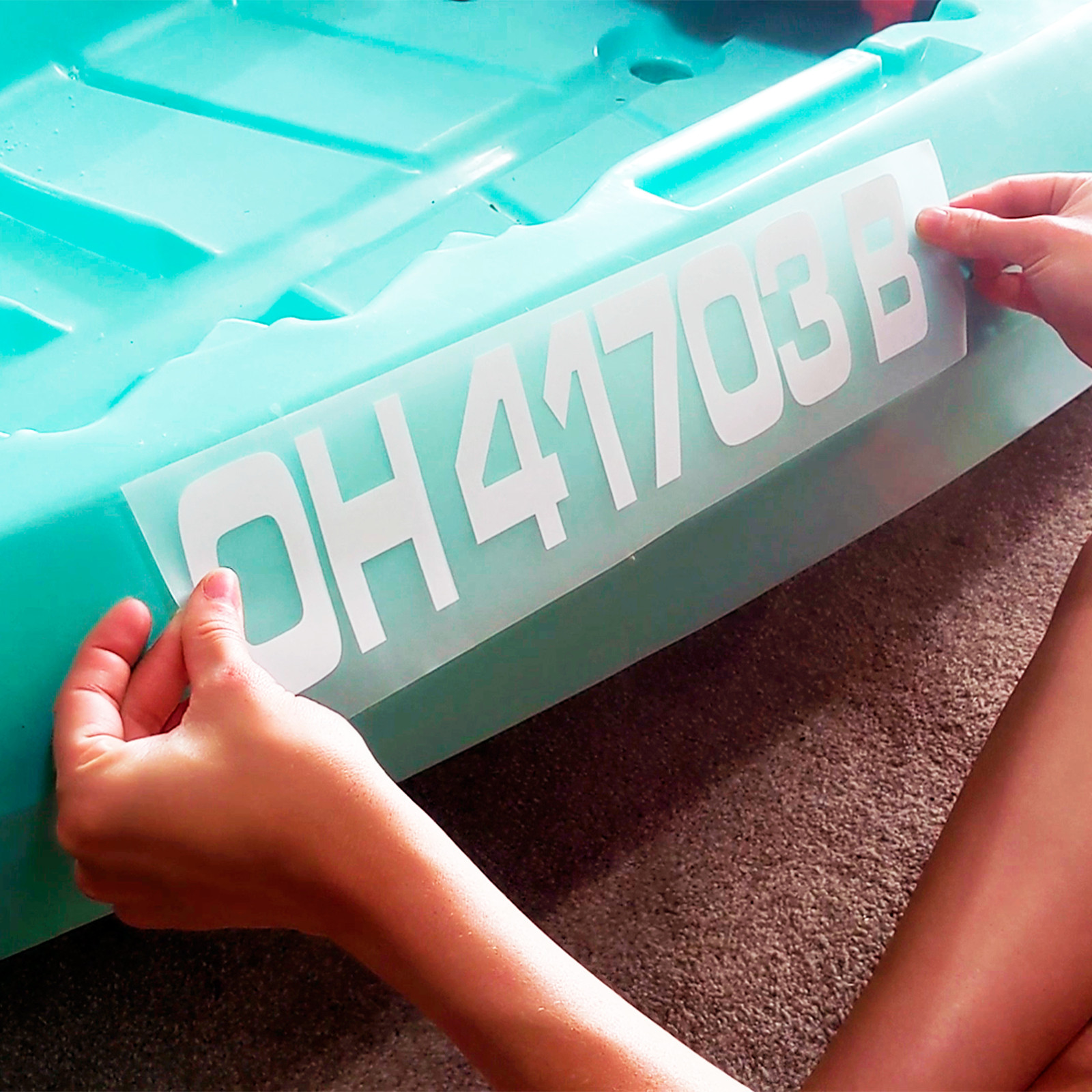 Boat Kayak Registration Numbers Vinyl Decal Set – 3" Tall USCG & State Compliant