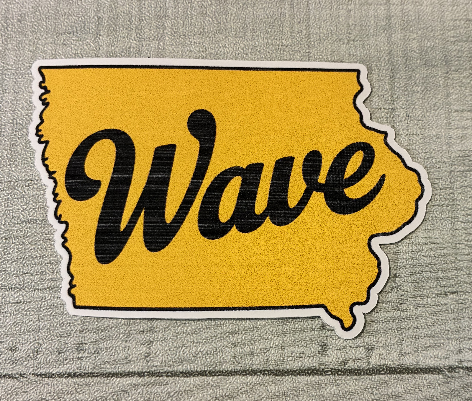 Iowa Black Gold Wave To the Kids University of Iowa Sticker Decal
