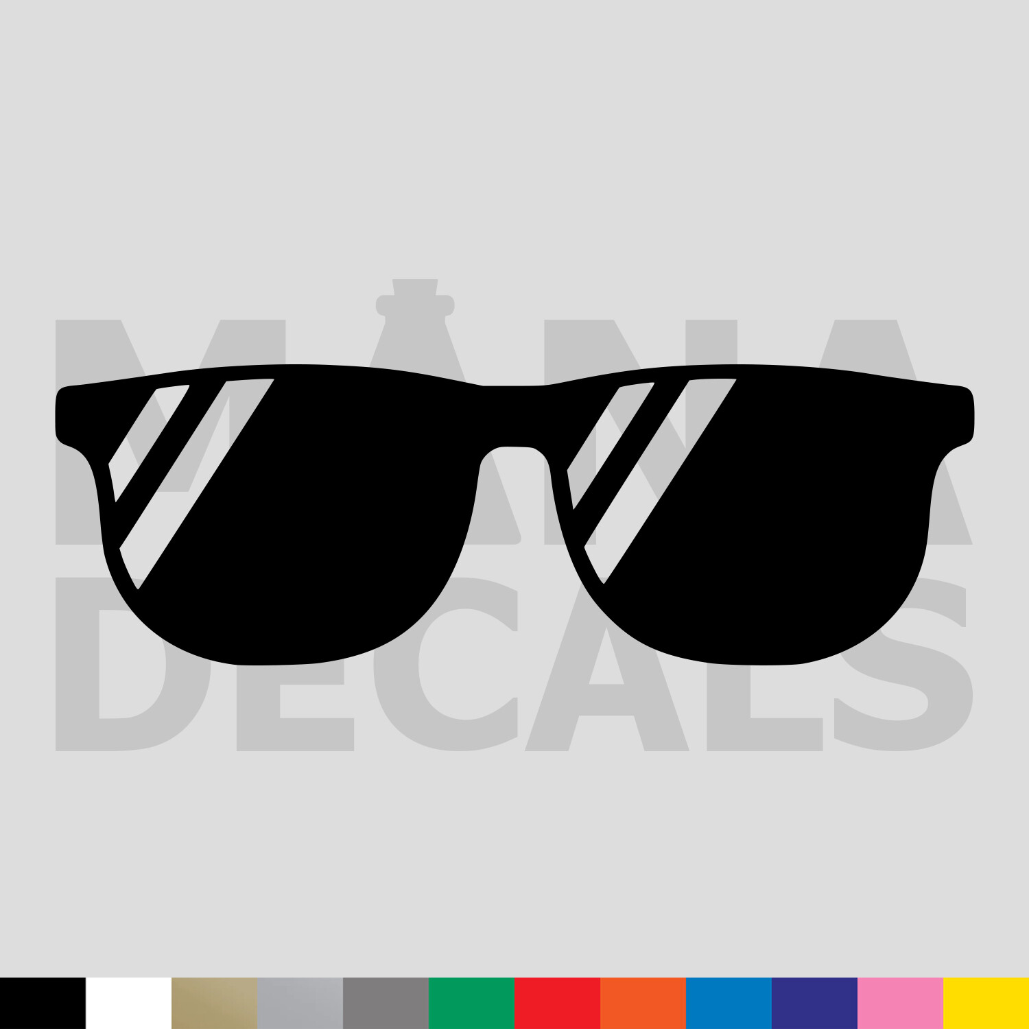 Sunglasses Vinyl Die Cut Decal Sticker – Cool Summer Beach Glasses