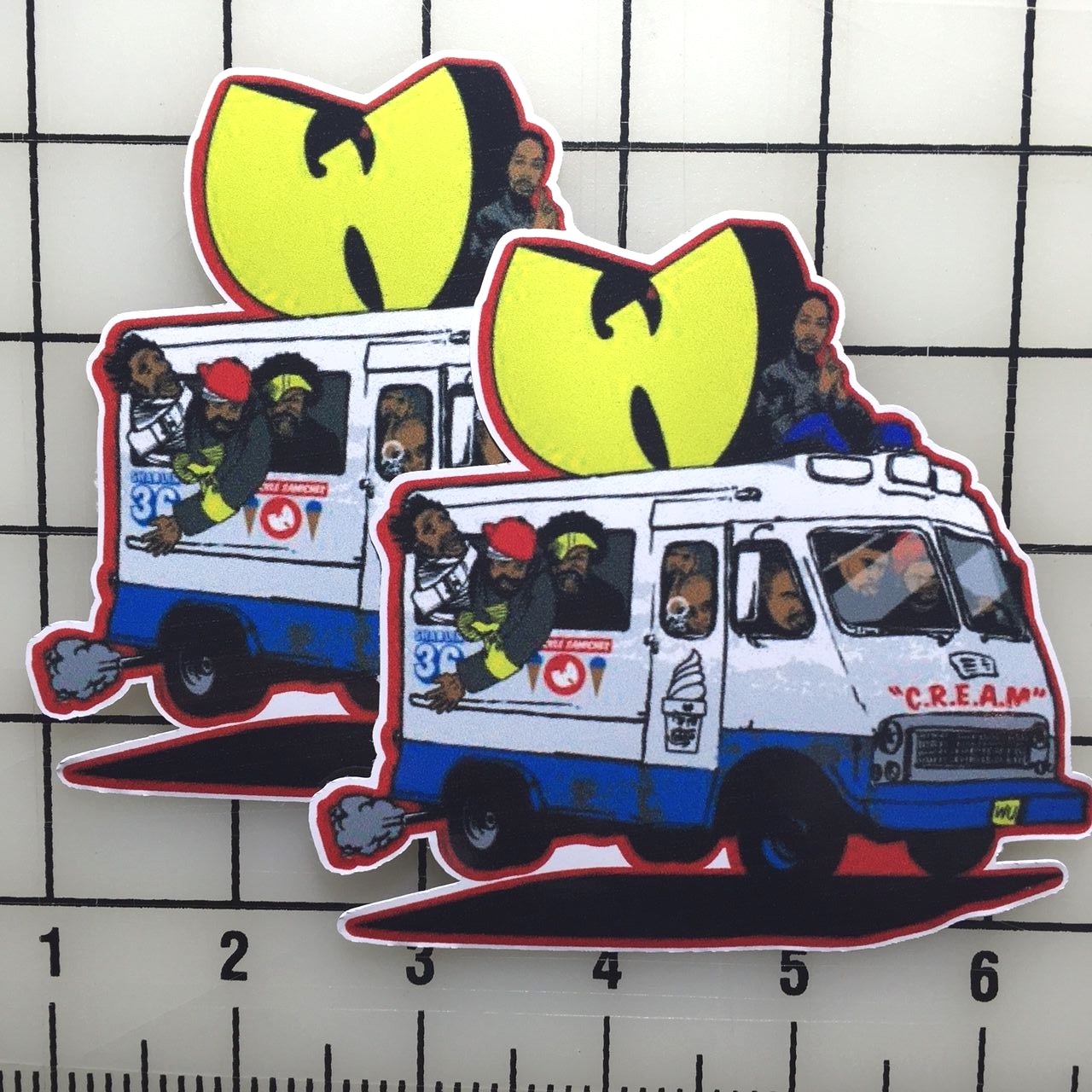 Wu Tang Ice Cream Truck 4" Wide Color Vinyl Decal Sticker – BOGO