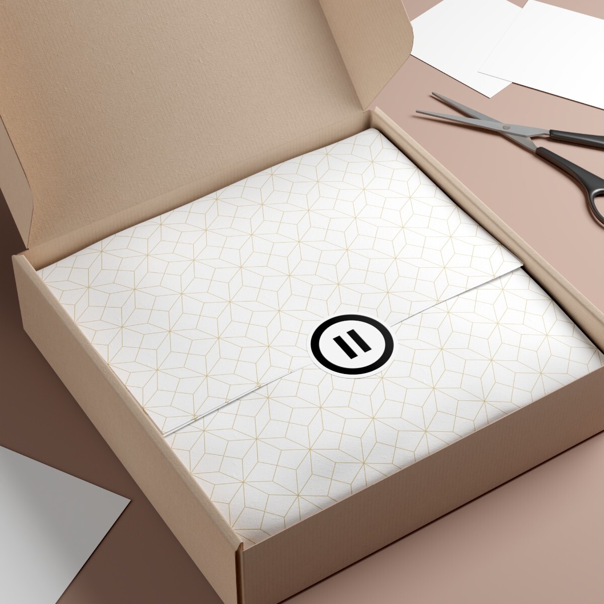"Round vinyl sticker with pause symbol Stick it anywhere!" Waterproof Removable
