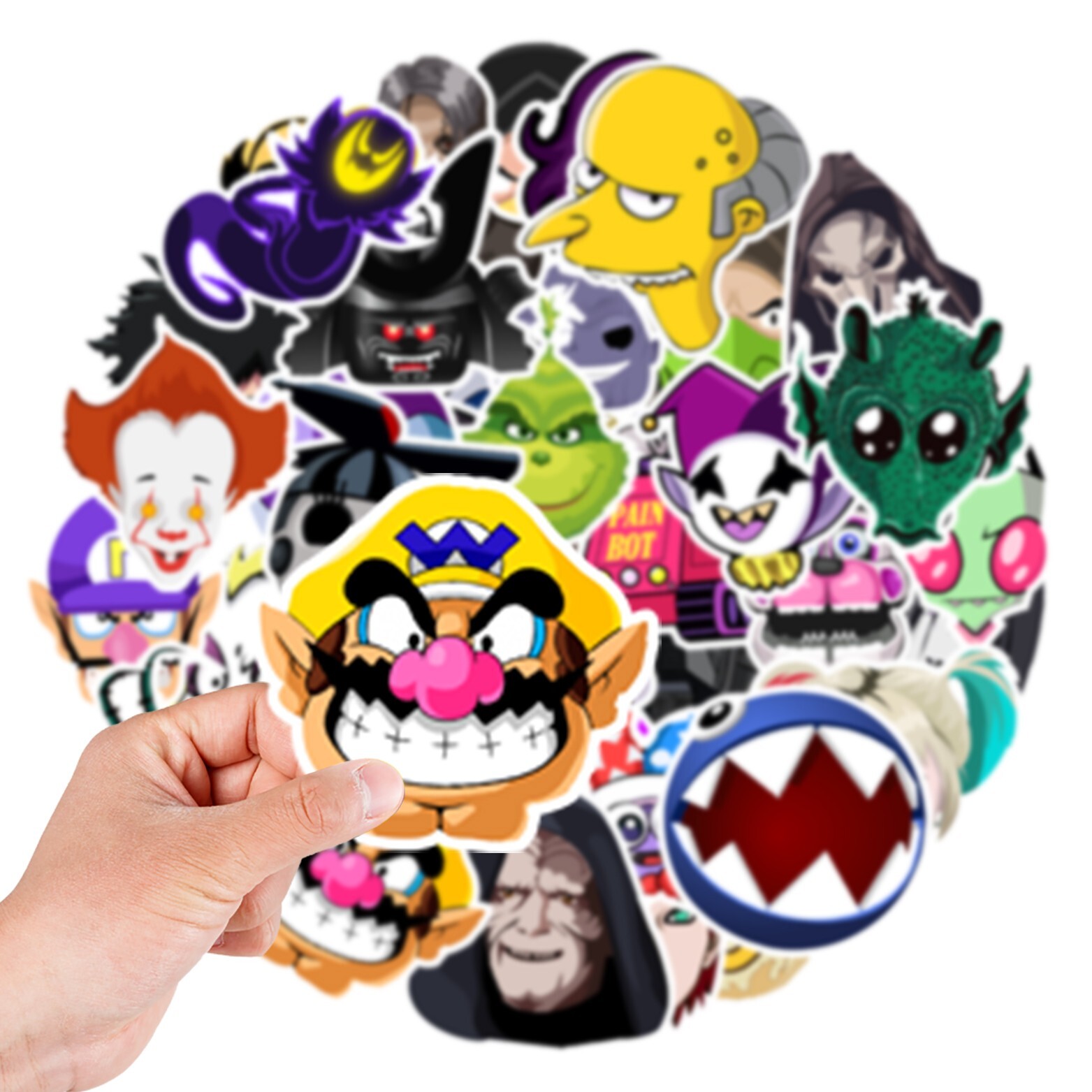 50 Pcs Stickers Villain Anti-Hero Movie Animation Car Luggage Skateboard Vinyl